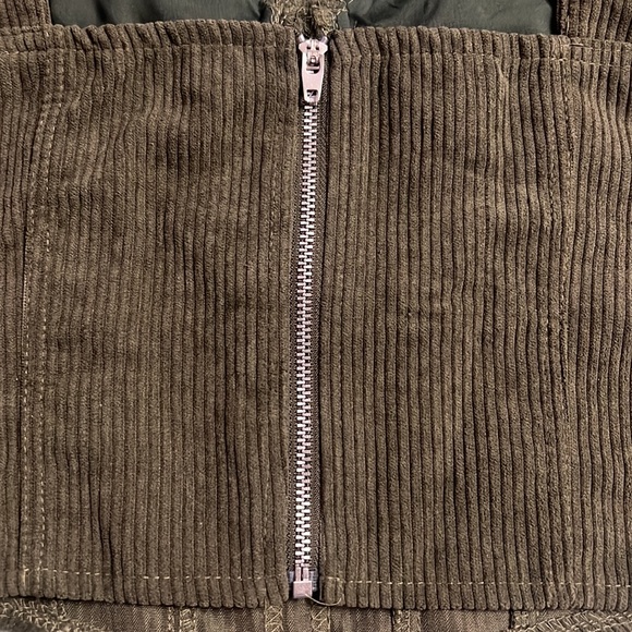 BNWT Corduroy crop top bustiers with zipper closure - Picture 7 of 7